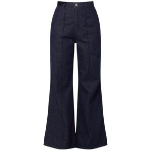 Rolla's Studio Flare Jeans Stay Blue Dark‎ Wash Wide Leg Size 28 NWT
